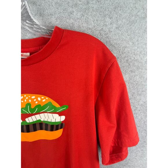 Burger King Whopper Employee Shirt Size M Red Short Sleeve Tee Summer Uniform - Picture 3 of 8